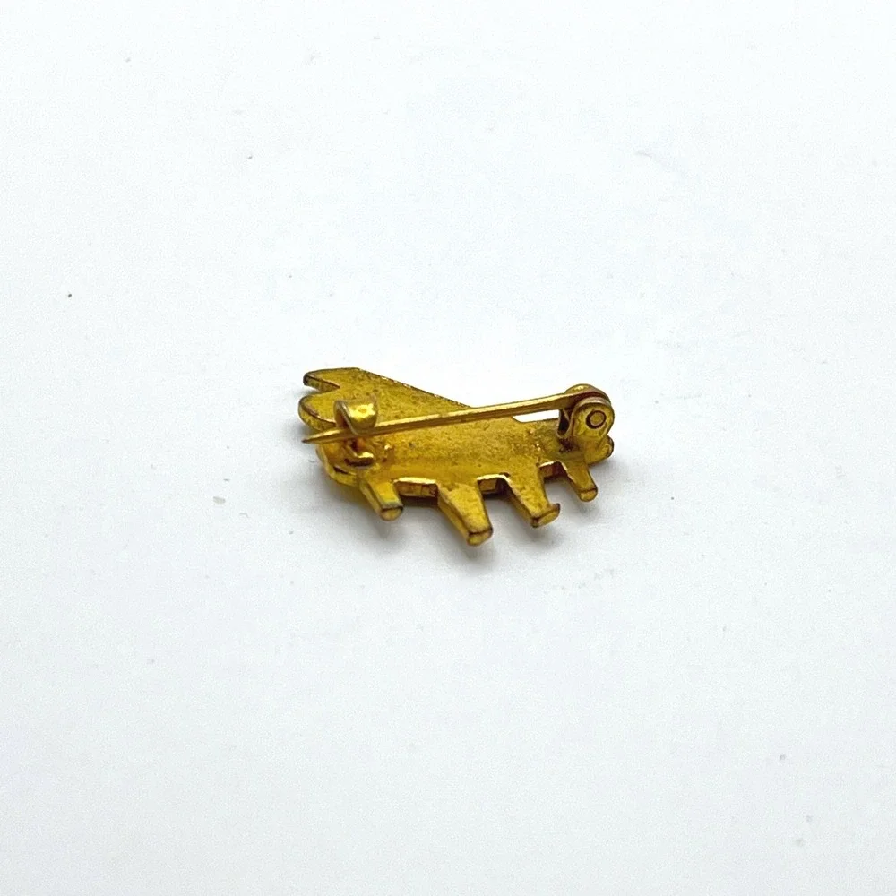 Vintage Gold Tone Grand Piano Brooch Musical Instrument‎ Lapel Pin Miniature